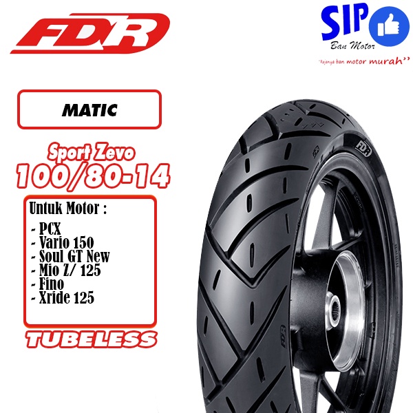 Ban motor matic FDR Sport Zevo 100 80 14 Tubeless