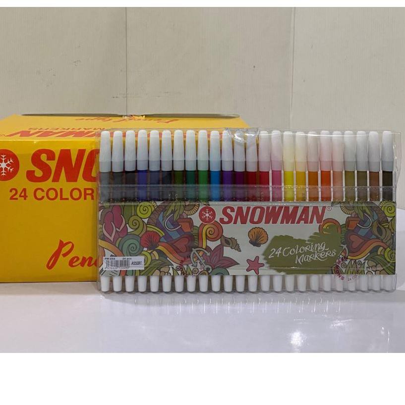 

FQP Spidol Kecil Snowman 24 Warna (PW-24A) Ready