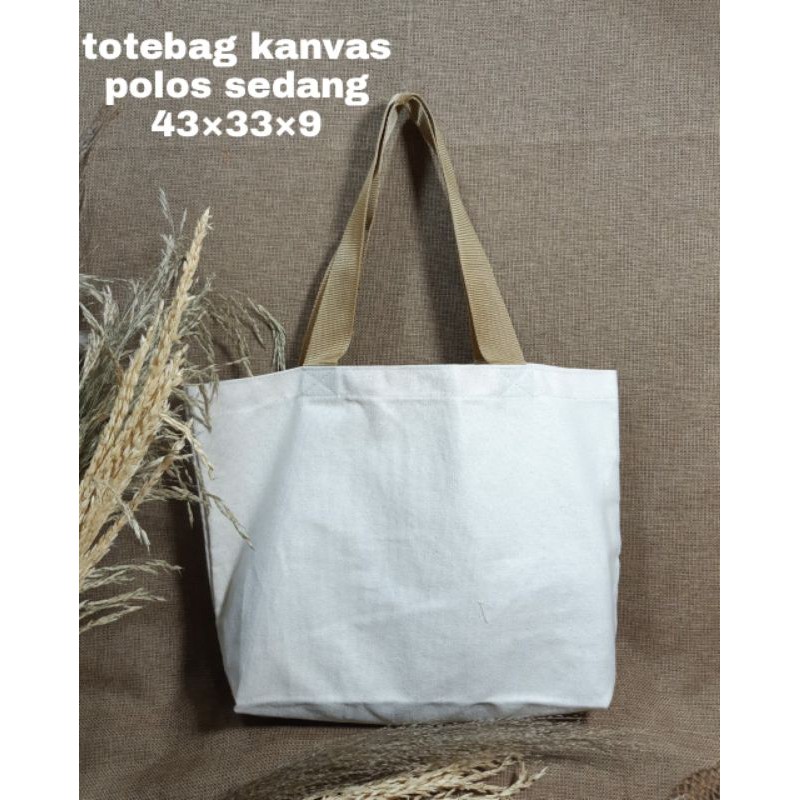 TOTEBAG KANVAS POLOS SEDANG / TAS BELANJA KANVAS LANDSCAPE
