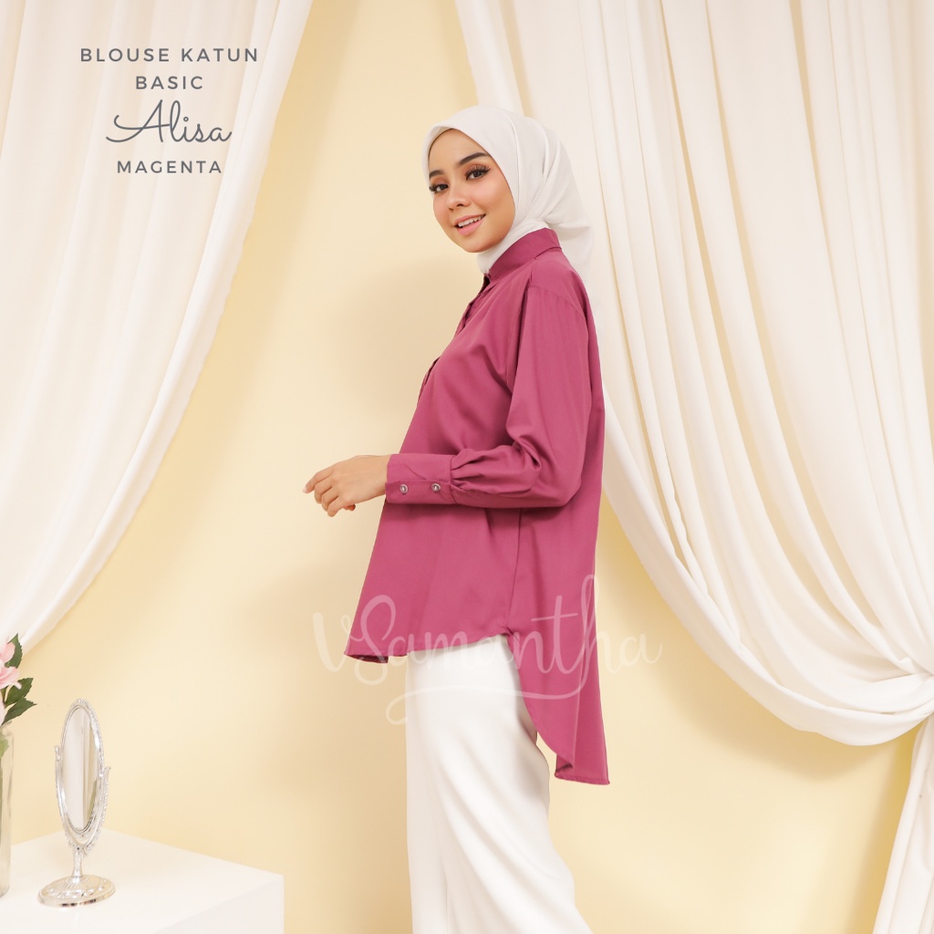 Kemeja Polos / Blouse Basic Alisa