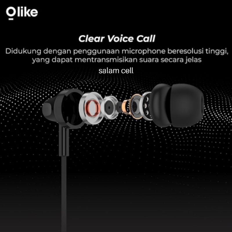 Headset Olike E10 1toples isi 30pcs Original Garansi