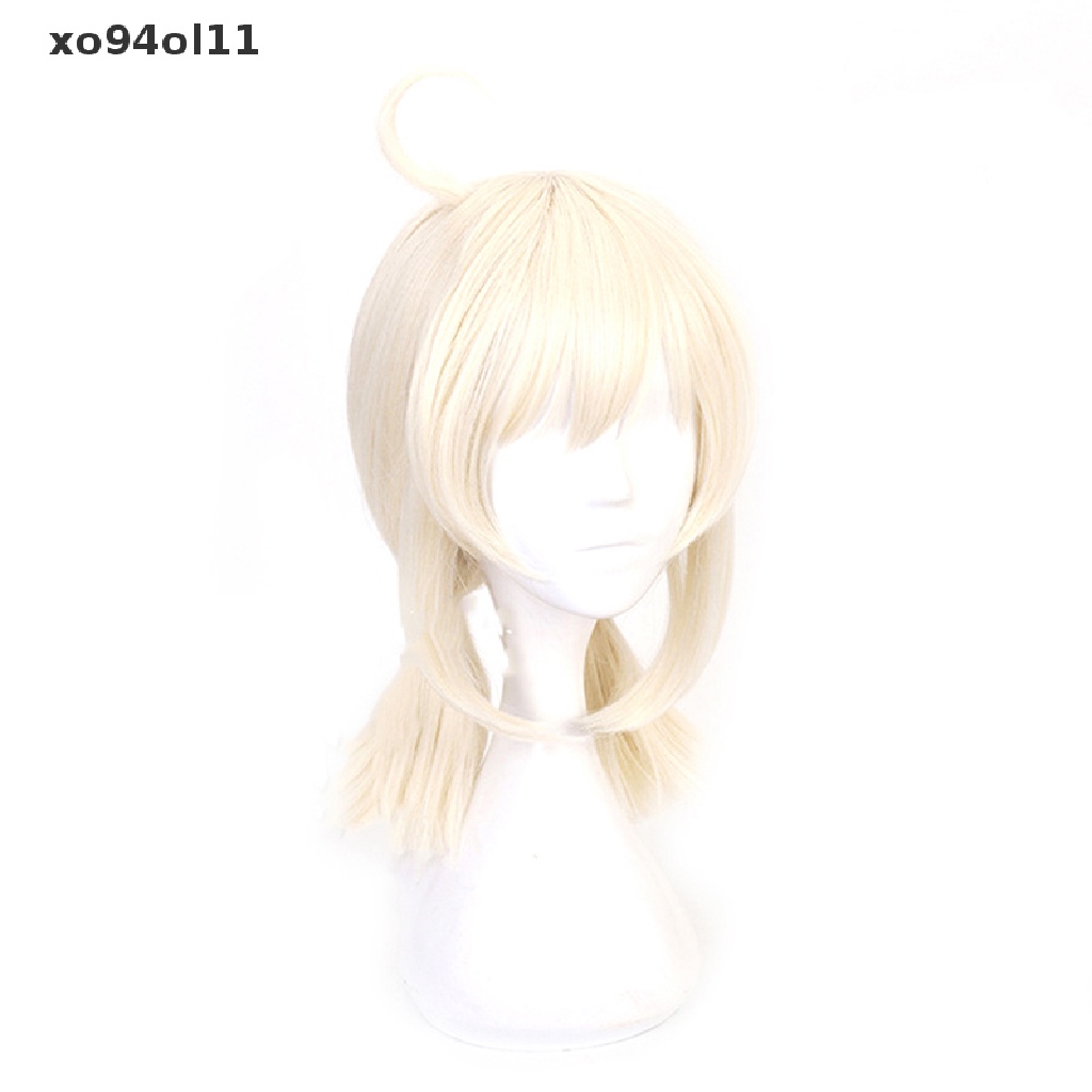 Xo Genshin Wig Rambut Sintetis Tahan Panas Warna Beige Untuk Cosplay