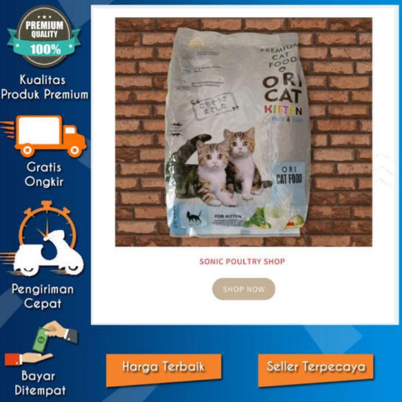 ORI CAT KITTEN  1/2 Kg - Pakan Kucing EXCEL 1/2 Kg Cat Food Dry Food Makanan Kering