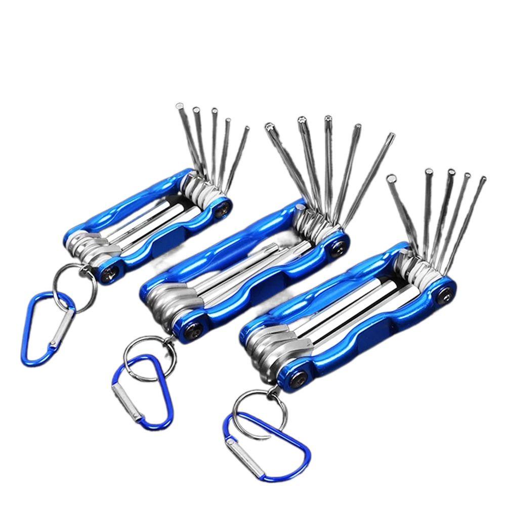 Populer Kunci Sok Allen Lipat Portable Rumah Tangga Hex Key Wrenches Hand Tool Allen Key Hexagonal Torx Wrenches