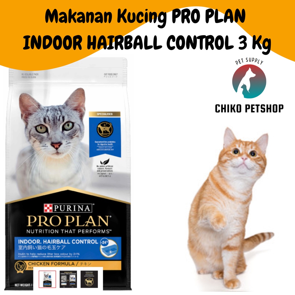 PRO PLAN Indoor Hairball Control 3 Kg