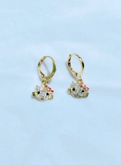 Anting anak hello kitty permata Xuping