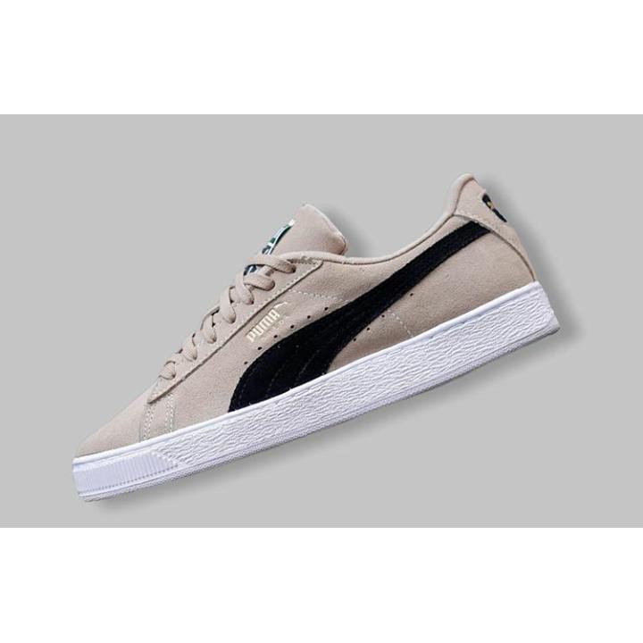 sepatu pria,fashion pria,sepatu,Puma Suede Cream Black ,sepatu kekinian