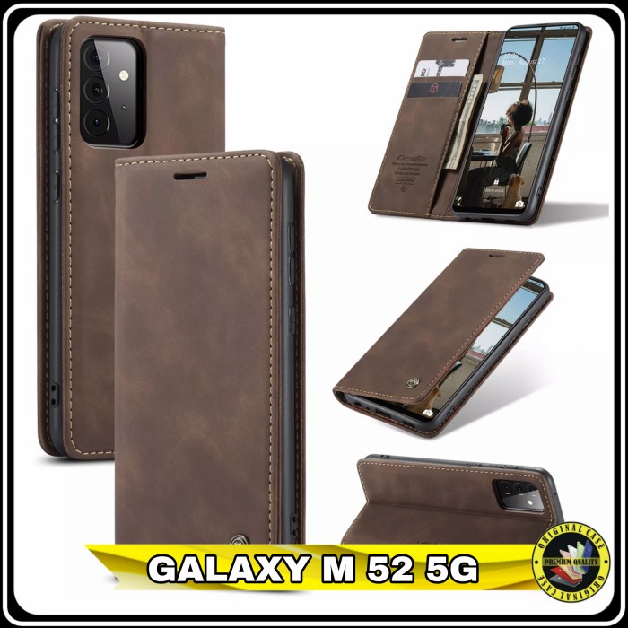 Casing Samsung Galaxy M 52 M52 5G FlipCase Dompet kulit Premium Cover