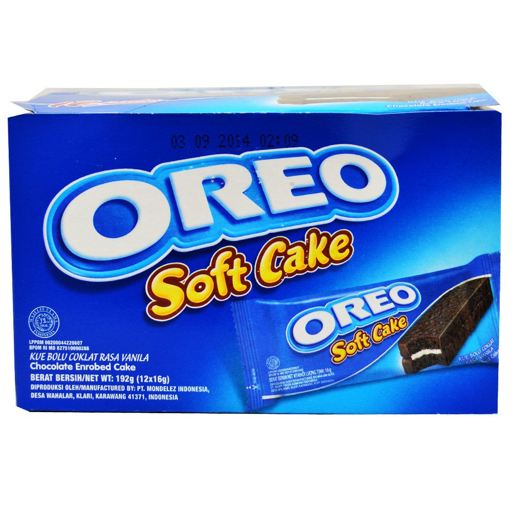 

Oreo Bolu Softcake Box ( 16gram x 12 pcs ) Oreo Bolu Coklat / Oreo Bolu Cokelat