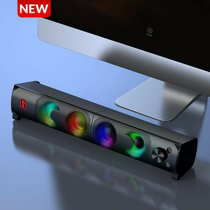 Soundbar Speaker Gaming Robot Rs300 Laptop Pc with RGB Led speaker