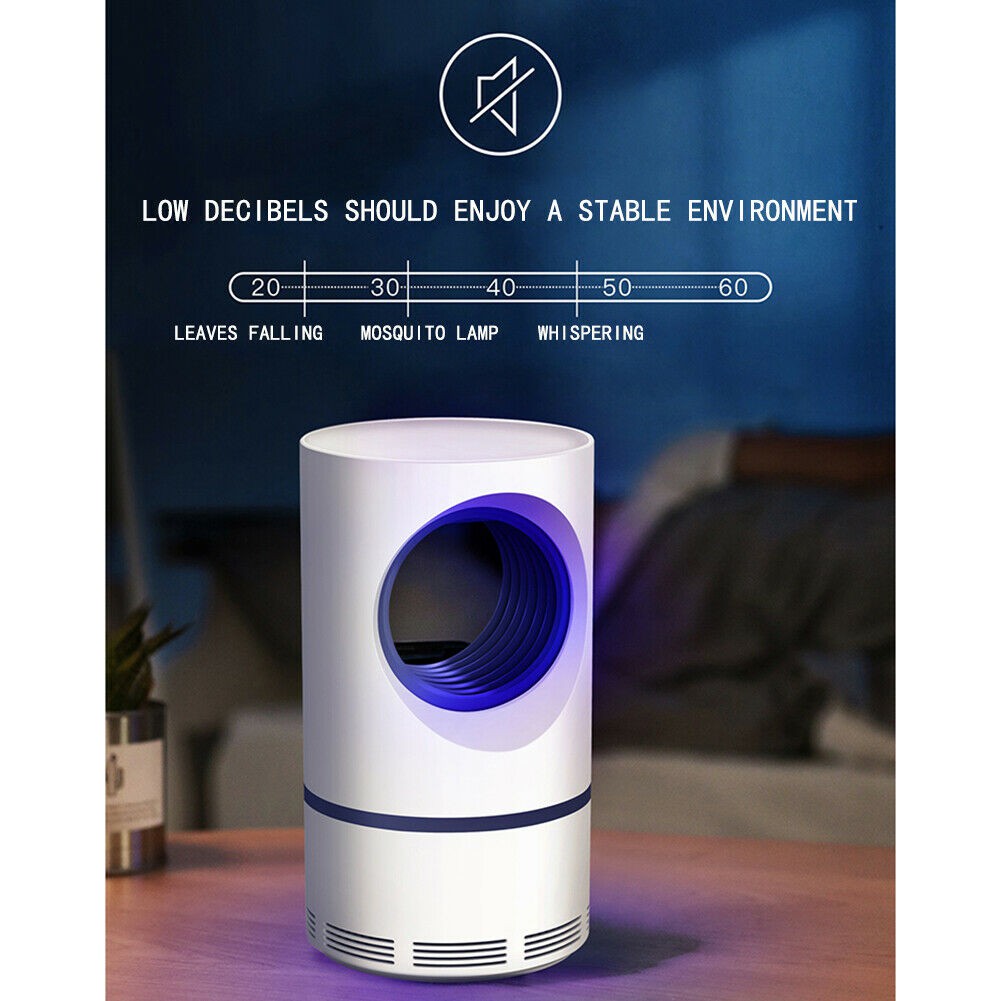 Aleekit Pembasmi Nyamuk Mosquito Lamp Killer USB UV Vortex Purple Light - 188 - White