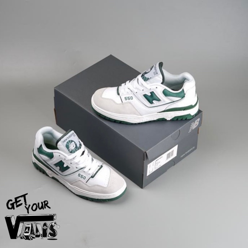 Sepatu New Balance BB550WT1 White Green Original 100% BNIB