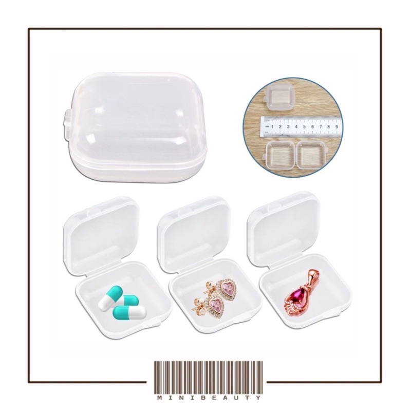 kotak mini kecil tempat anting memory card plastik earplug serbaguna