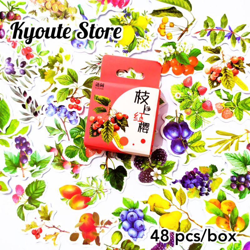 

48 pcs Sticker Beautiful Fruits Tree Scrapbook DIY Bujo Journal Photobook Planner HP Diary Art