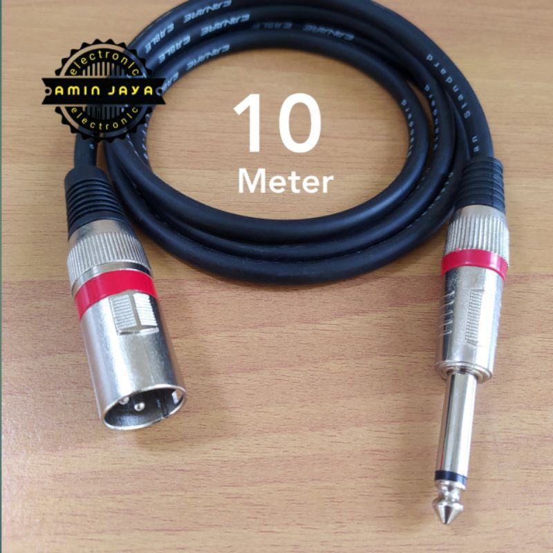 Kabel gitar ke mixer jack xlr male to akai kabel canare 10 meter