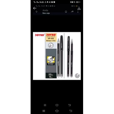 

Erasable Gel Pen Pulpen Bisa Di Hapus Joyko GP-334 Shokyo 7 Gel 0.5 mm (1pcs)