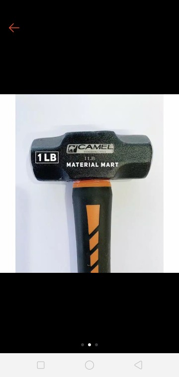 Palu Batu Gagang 1 Lb | Palu Bodem Gagang 1lb | Penghancur Beton Asli | Material Mart