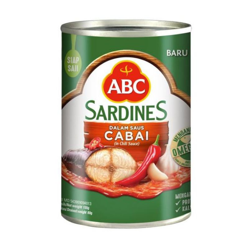 ABC SARDINES DALAM SAUS CABAI 155GR