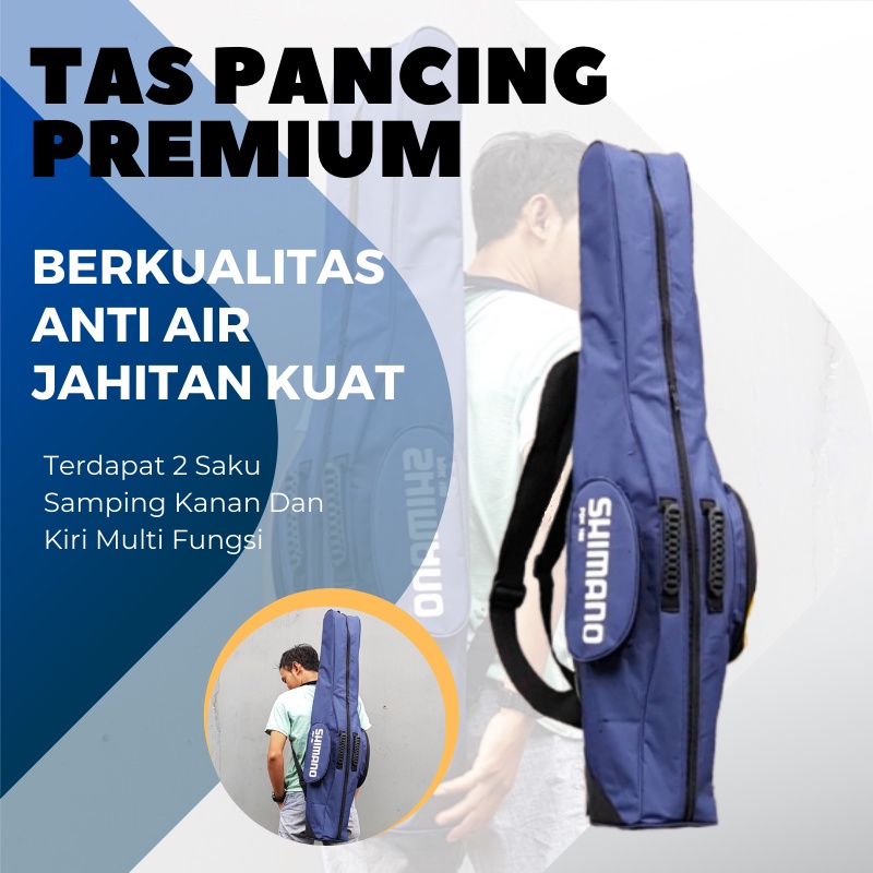Tas Pancing Laut Jumbo - Tas Joran Besar - Tas Pancing Ransel Gede - Biru, Ransel