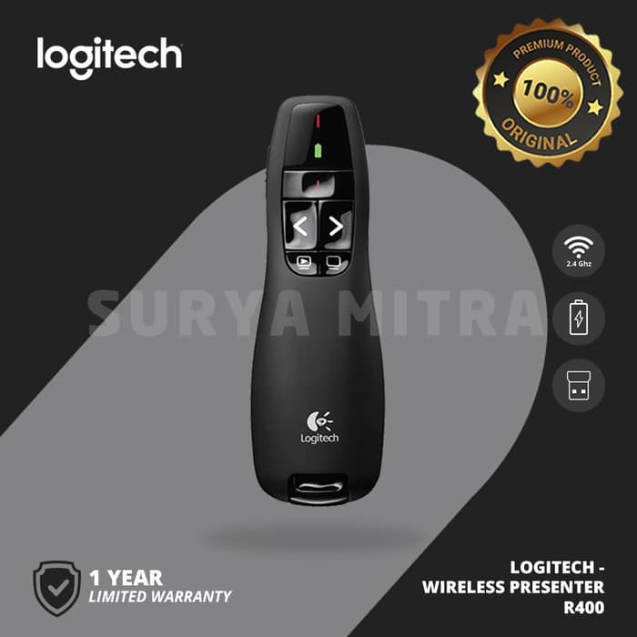 Laser Pointer Wireless Presenter Logitech R400 / R 400