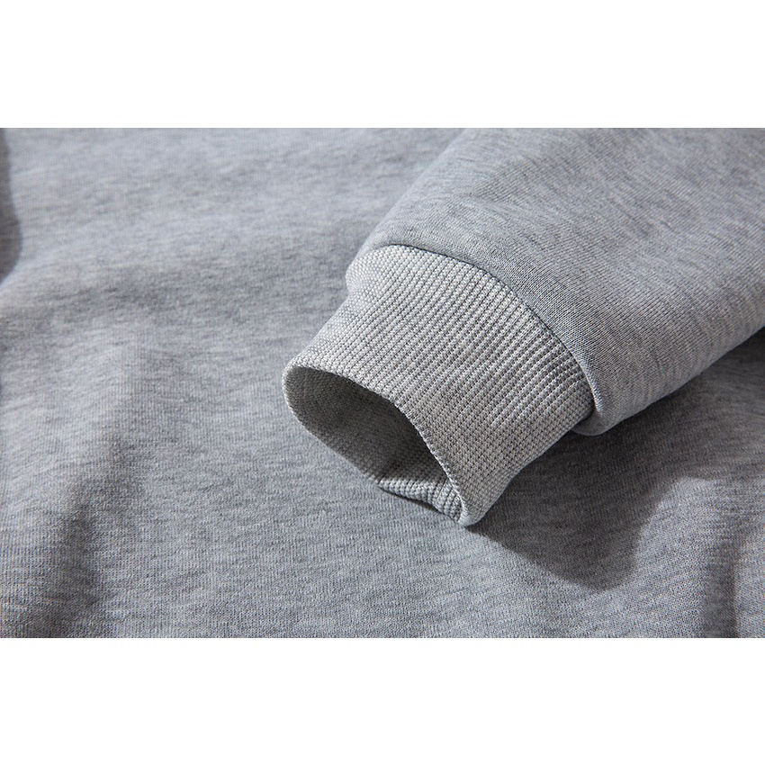 CREWNECK POLOS ABU GREY MISTY PRIA BAHAN FLEECE PE UKURAN L-XXL SWEATER ORGINAL