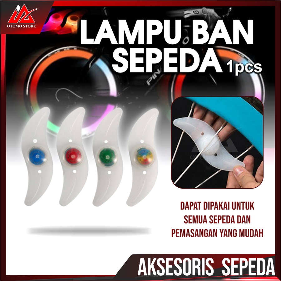 LAMPU BAN SEPEDA PELANGI Variasi Jari-Jari Anti Air Colorful LED Bicycle Wheel Light