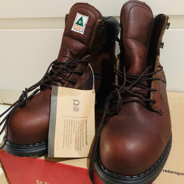 Sepatu Red wing safety shoes Boot Steel Toe type 3526 ORIGINAL NEW STUFF warna Brown