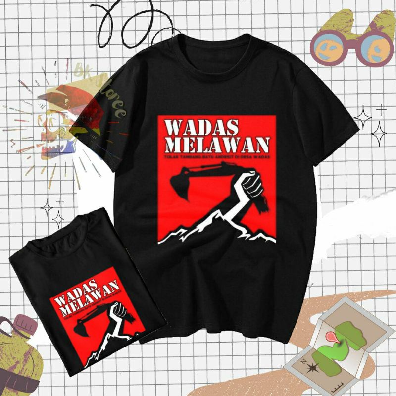 TSHIRT BAJU KAOS WADAS MELAWAN | TOLAK TAMBANG BATU | PERLAWANAN | BIGSIZE