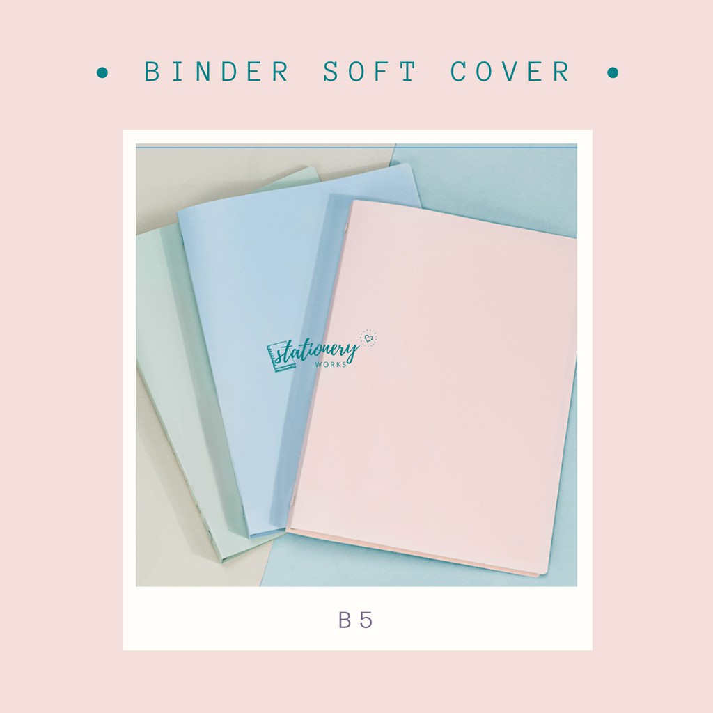 

Binder B5 soft cover pastel rainbow morandi color - notebook ring