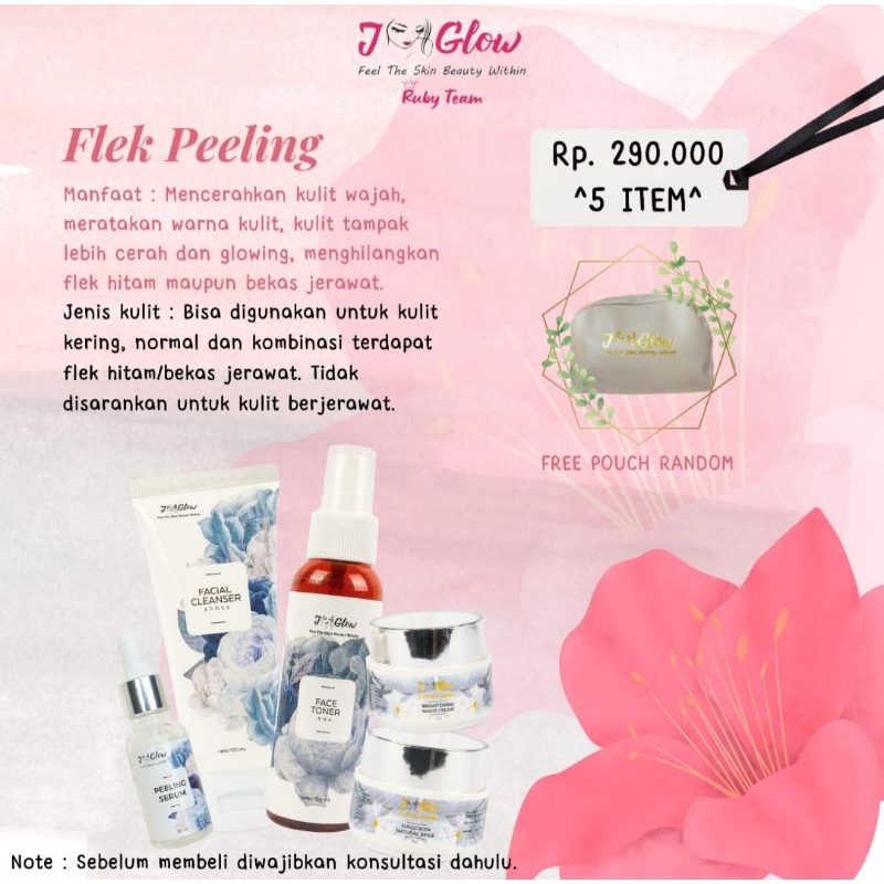 Jglow Paket Flek Pelling Serum(Ampuh memudarkan Flek Hitam)Paket Spot Exfoliating Serum