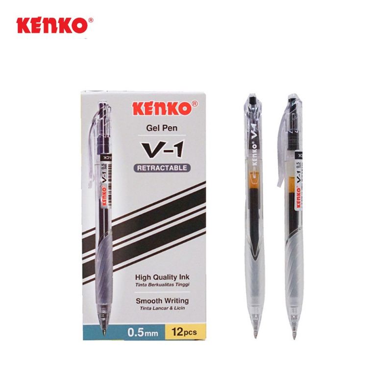 

Kenko Gel Pen Pulpen Tinta Gel Pena Warna Hitam V-1