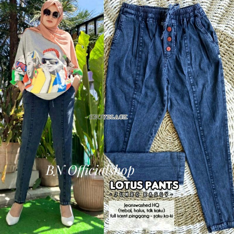 CELANA JEANS BAGGY JUMBO ( XL - JUMBO ) CELANA PANJANG WANITA HIGHWAYS BAGGY JEANS CELANA KULOT JEAN