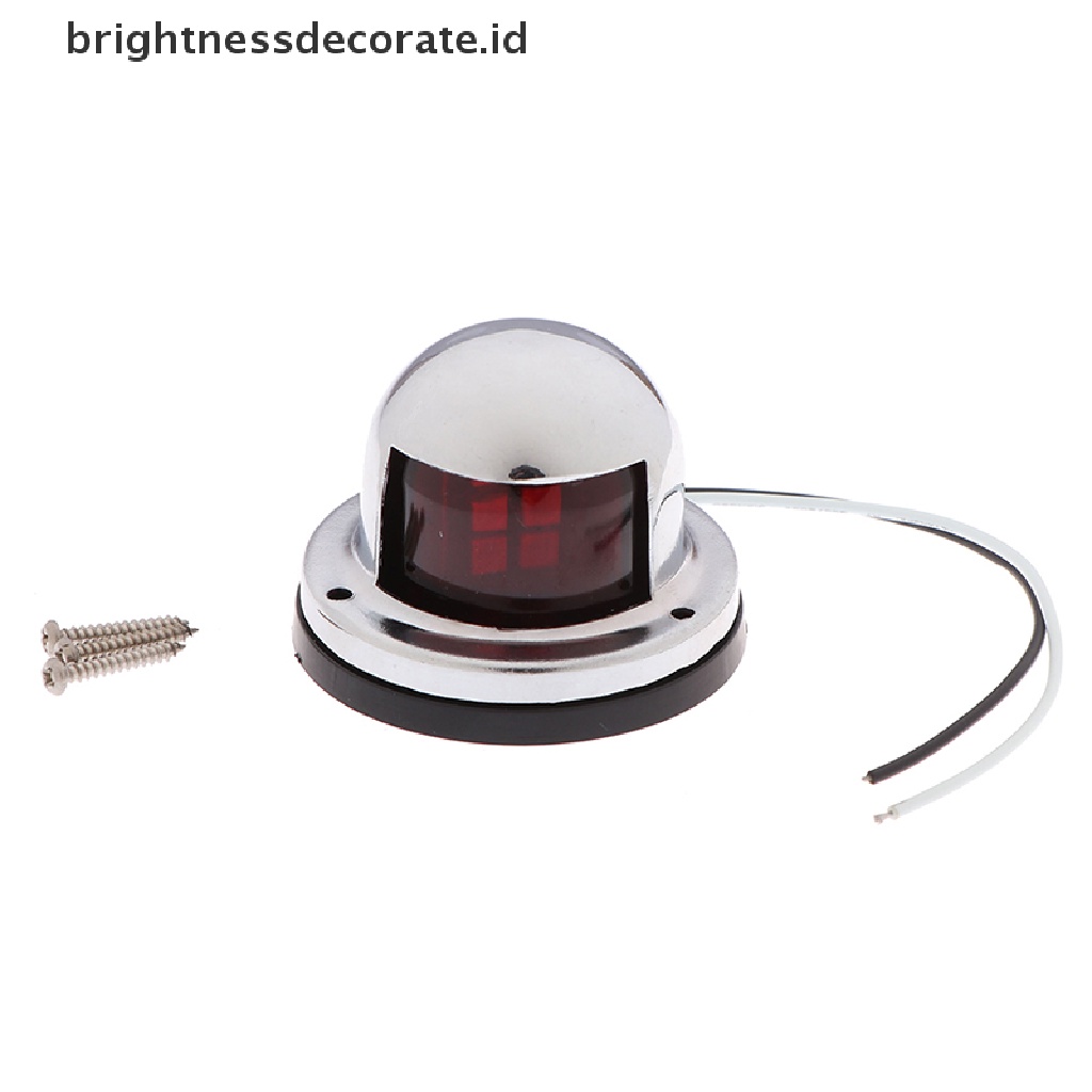 2 Pcs Lampu Navigasi LED Bahan Stainless Steel Warna Merah Hijau Untuk Perahu