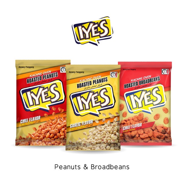 IYES Roasted Peanut & Roasted Broadbeans 70 Gr (Free IYES Mix Sambal Geprek)