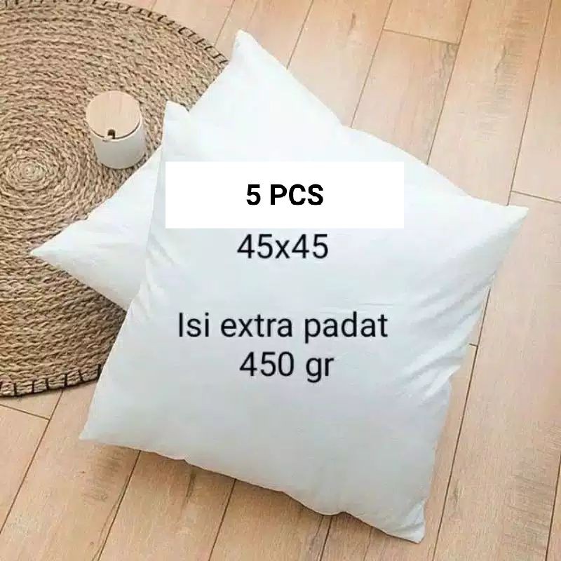 (Paket 5 Pcs)Bantal Sofa Ukuran 45x45 Dakron Super