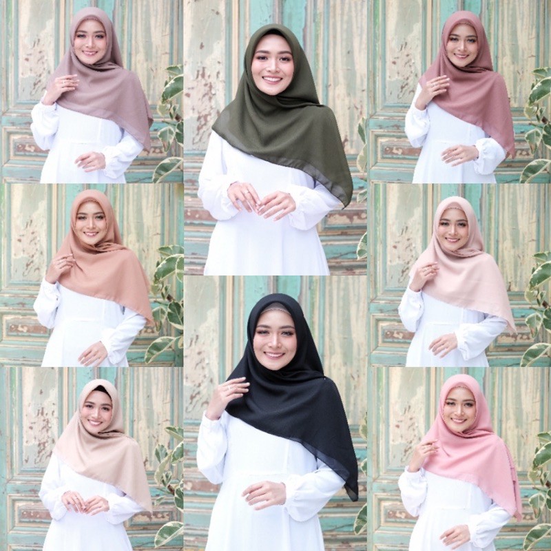 TERMURAH JILBAB BELLA SQUARE SEGI EMPAT (WARNA PART 1) / KERUDUNG BELLA SQUARE  / JILBAB BAHAN ADEM