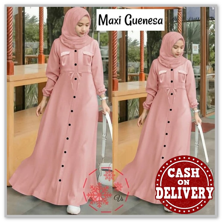 Baju Gamis Wanita Terbaru Pakaian Syari Dewasa Monalisa Fashion M Ti644 Maxi Guenesa Dusty Ro Maxi Shopee Indonesia