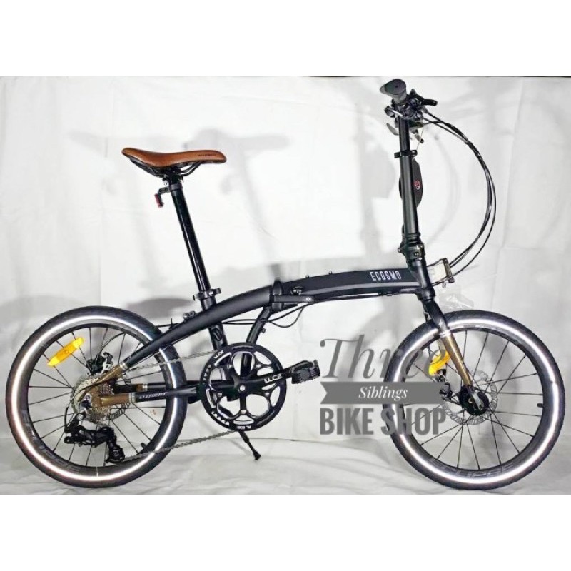 SEPEDA LIPAT ELEMENT ECOSMO 10 FILOSOFI KOPI 20 BLACK, ALLOY, HYDRAULIC DISC BRAKE