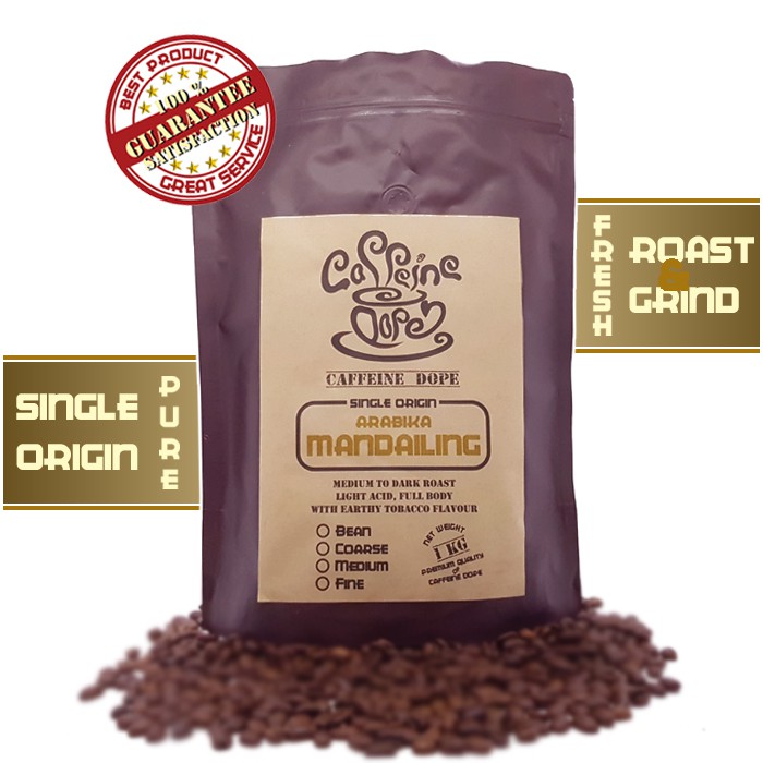 

Kopi Arabika Mandailing 1 Kg Single Origin - Bean/Biji & Ground/Bubuk