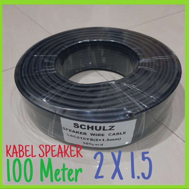 Kabel Speaker 100 Meter 2 × 1.5 Schulz 100 Yard 1 Roll Original...!!!
