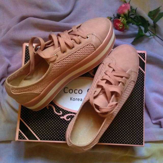 Sepatu Korea Premium Cute Pink