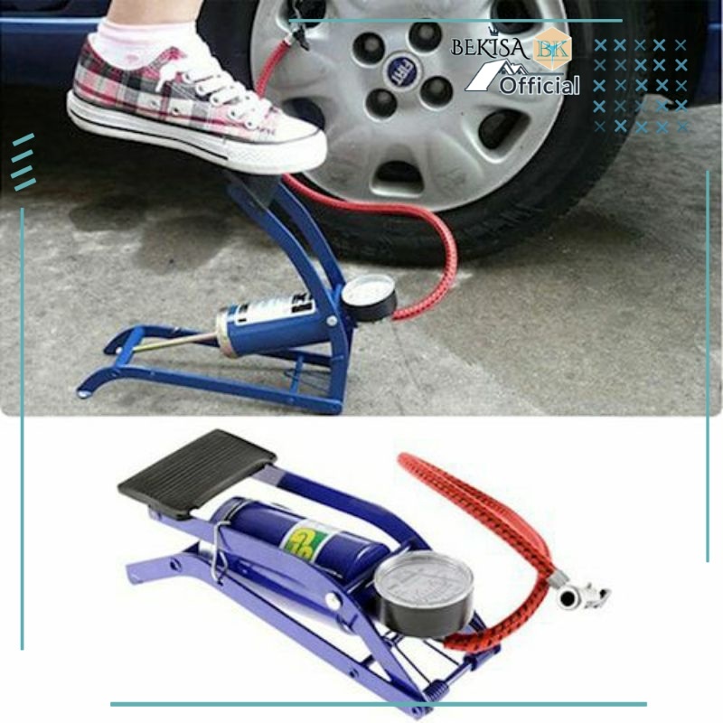 R3  Pompa ban mobil motor Foot Pumpa Pompa Injak Manual