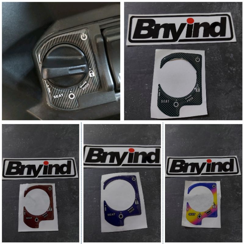 STICKER EMBLEM TUTUP KUNCI KONTAK KEYLESS VARIO 150 2018 2019 SCOOPY 2021 TIMBUL