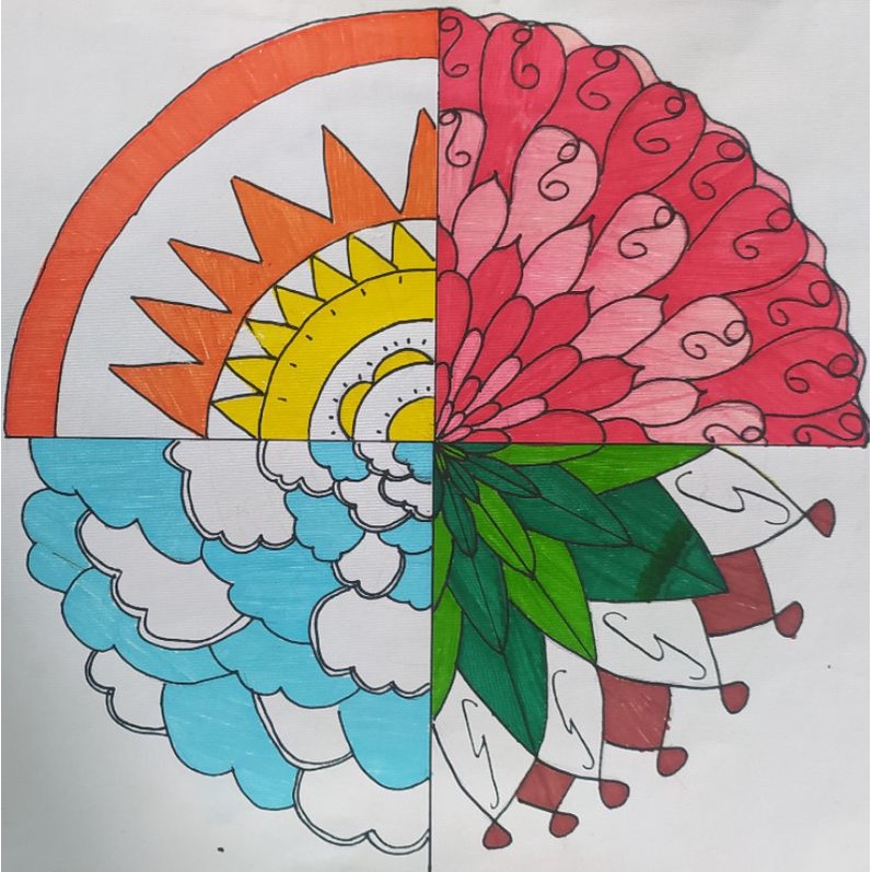 Hiasan dinding Mandala Art