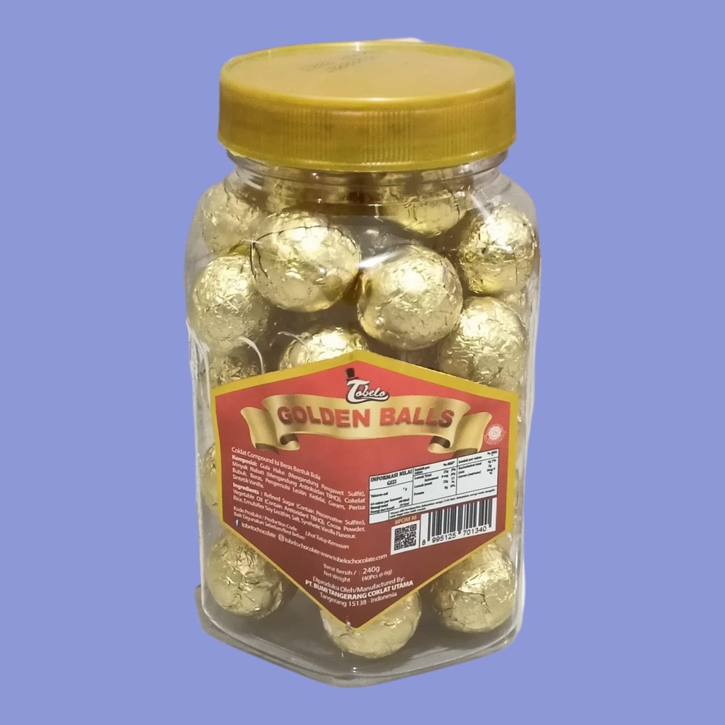 

Tobelo Golden Balls Cokelat [40 butir/toples]