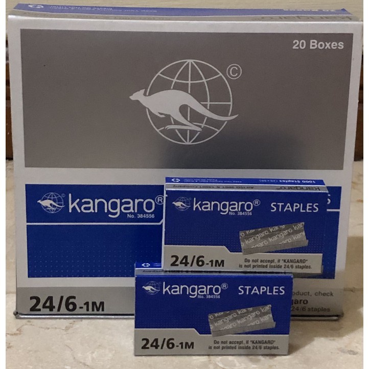 

PAK Isi Staples KANGARO NO 3 24/6 Kotak@20/Isi Stapler/Refill Hekter Besar