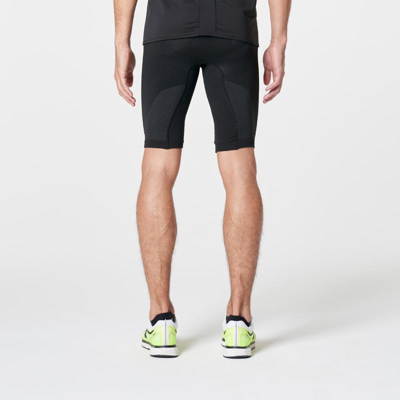 KIPRUN Celana Ketat Legging 3/4 Pria Olahraga Lari