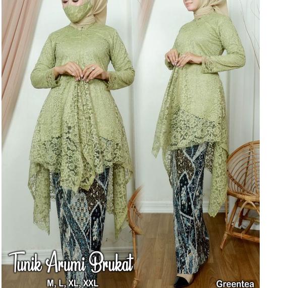 ダ . SET TUNIK ARUMI BROKAT//GROSIR_KEBAYA_TANAH_ABANG Baru