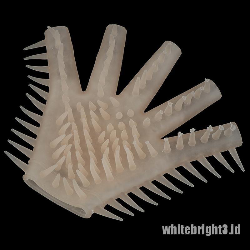 {white3} Spiky Glove Kids Adult Soft Stretchy Tactile Sensory Toy Autism ADHD