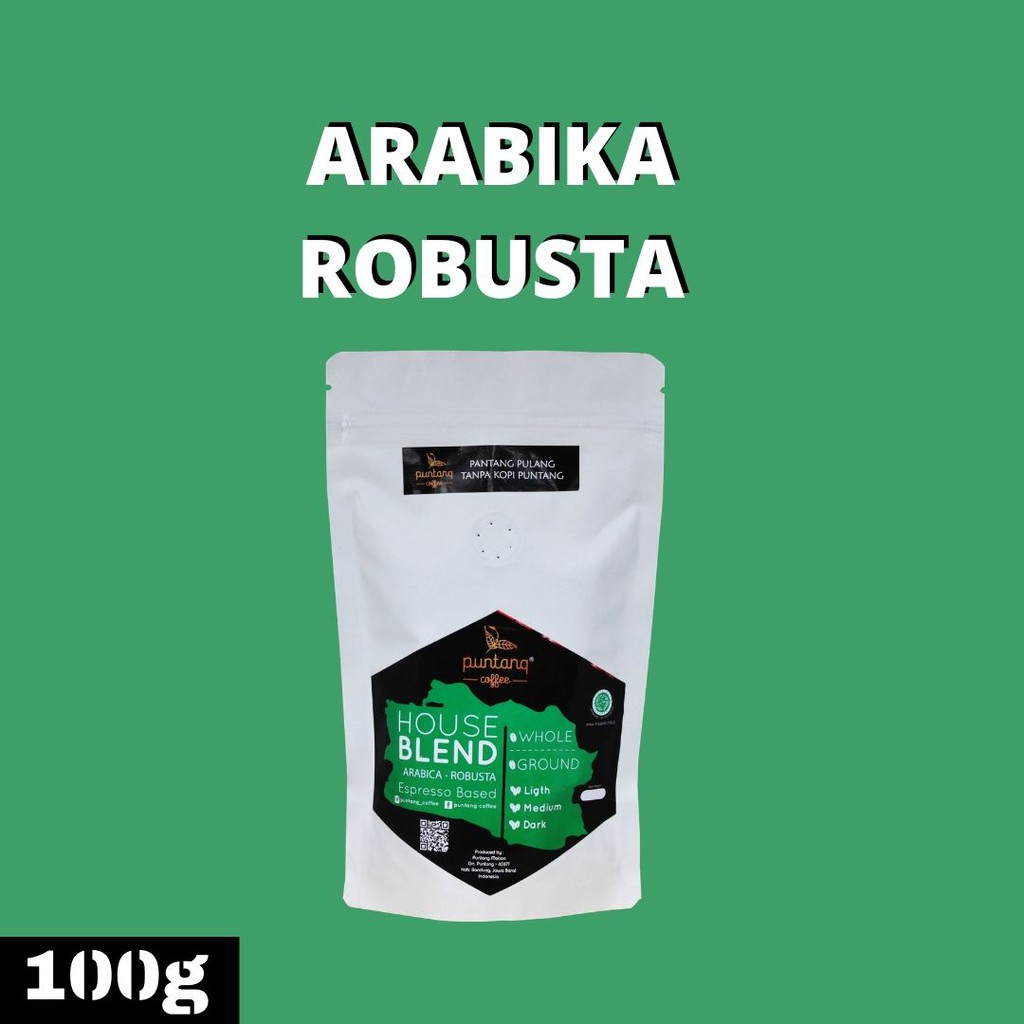 

TERMURAH!! KOPI BLEND ARABIKA ROBUSTA PUNTANG COFFEE 100G